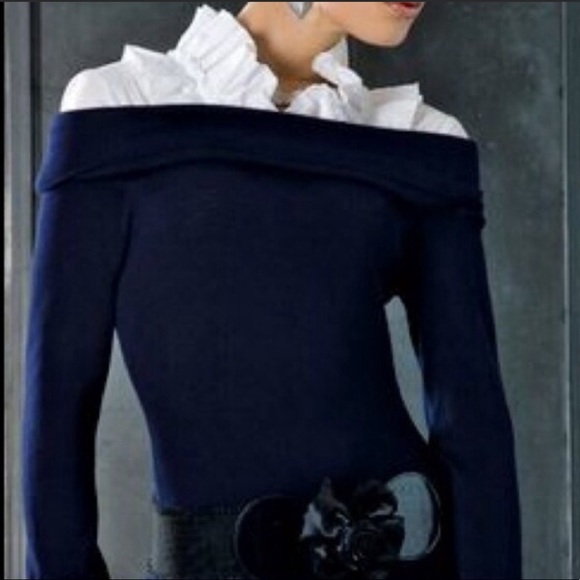 Alberto Makali Tops - Alberto Makali Ruffle Neck Sweater